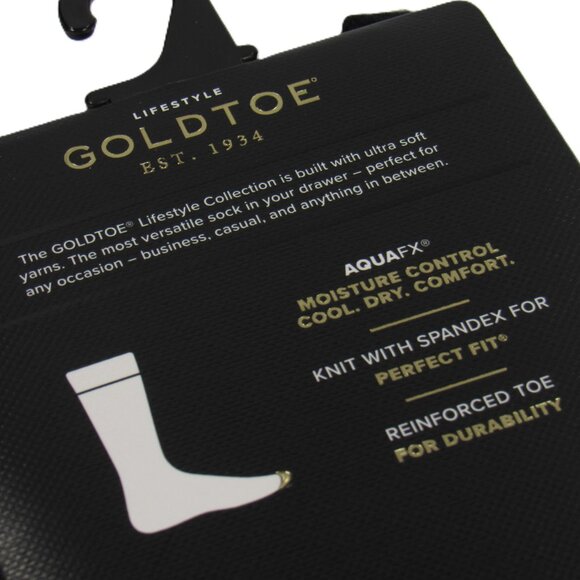 Gold Toe Men's Assorted Patterns Dress Socks 3 Pair Black & Gray Combo One Size - Picture 6 of 6